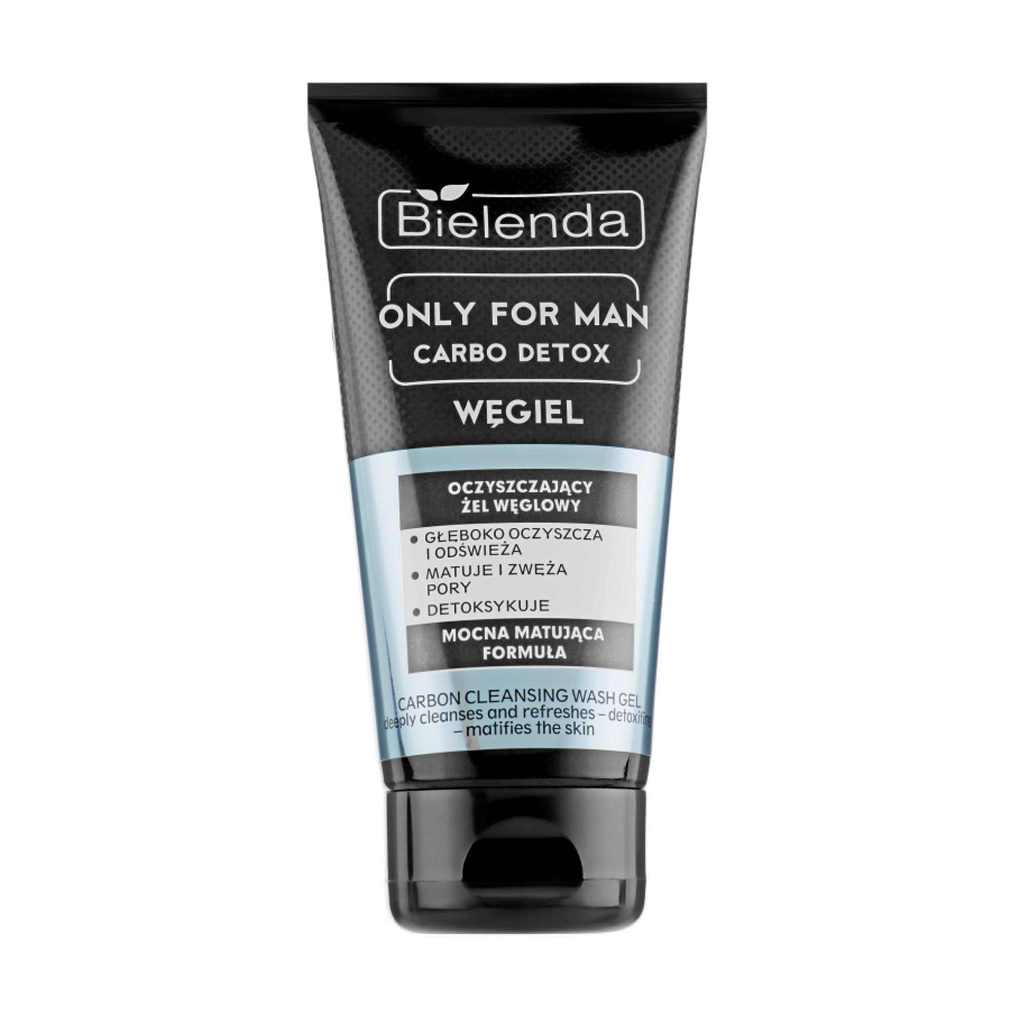 Чоловічий очищувальний гель для обличчя Bielenda Carbo Detox Only For Men з активованим вугіллям, 150 мл